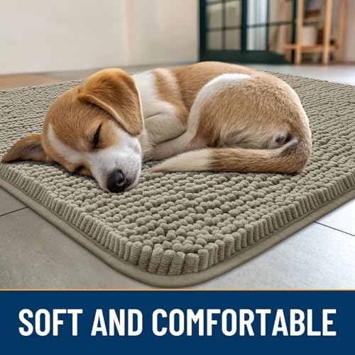 Smiry Dog Door Mat for Muddy Paws 30x20, Absorbs Moisture and Dirt Doormat - Image 2