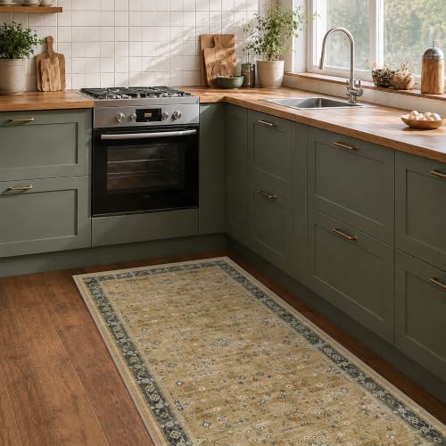 Hazo Haus Washable 3x6 Large Mudroom Area Rug, Bohemian Kitchen Floor Rug - Image 3