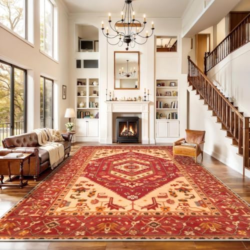 SERISSA 9x12 Washable Non Slip Boho Area Rug - Image 3