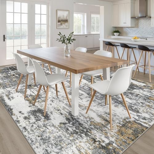 LOONGRUG 8x10 Area Rugs Washable Neutral Modern Living Room Rug Black White - Image 5
