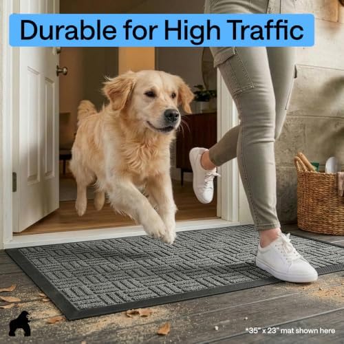 GORILLA GRIP WeatherMAX Door Mat, Indoor Outdoor Use - Image 6