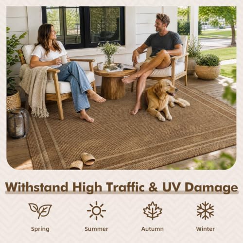 MontVoo-Outdoor Rug-Patio Rug 8x10 ft Polypropylene Indoor Outdoor Rugs Outdoor - Image 4