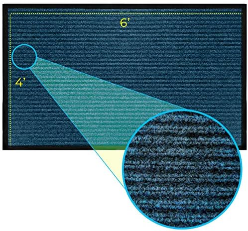 LuxUrux Striped Blue Door Mat - Image 2
