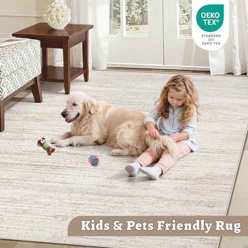 Area Rug 9x12 Living Room Rugs: Washable Modern Rug Large Non-Slip Soft Rugs - Image 5
