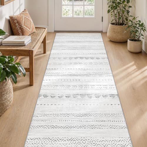 Nakagishi Runner Rug Kitchen Washable Rugs: 3x8 Non-Slip Boho Soft Modern Stain - Image 3