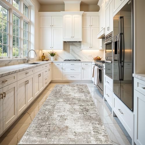 4x12 Wide Hallway Runner Rug – Non-Slip Washable Rubber-Backed Large Carpet - Image 2