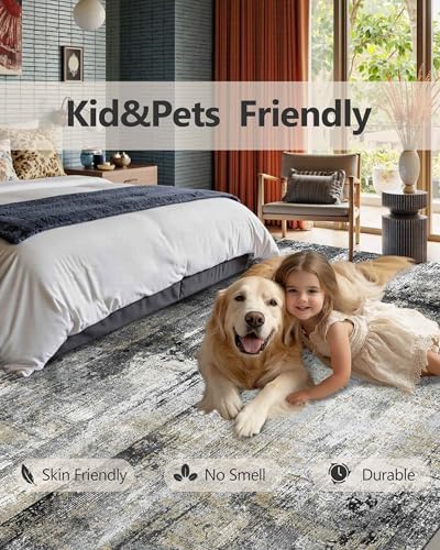3x5 Washable Rug Abstract Carpet - Image 6