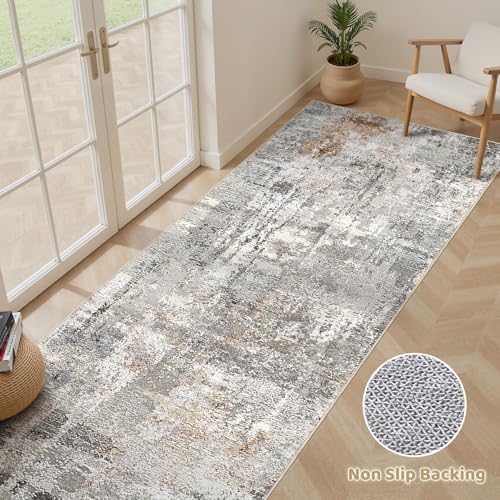 LOONGRUG Runner Rug 3x10 Washable Non-Slip Kitchen Neutral Modern Rug - Image 3