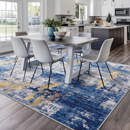 RELEANY Washable 5'x7' Abstract Area Rug - Image 4