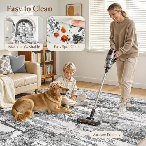 10x11 Area Rugs Abstract Washable Living Room Rug - Image 2