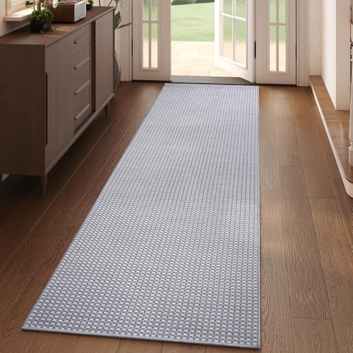 YDKGL Kitchen Runner Rug Mat Non Slip Hallway Runner Washable Gray 2x6 ft - Image 3