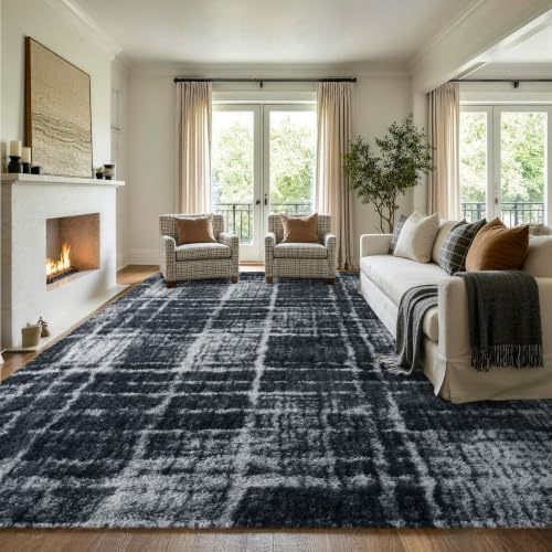8x10 Extra Large Grey Fluffy Soft Area Rug Non-Slip - Image 3