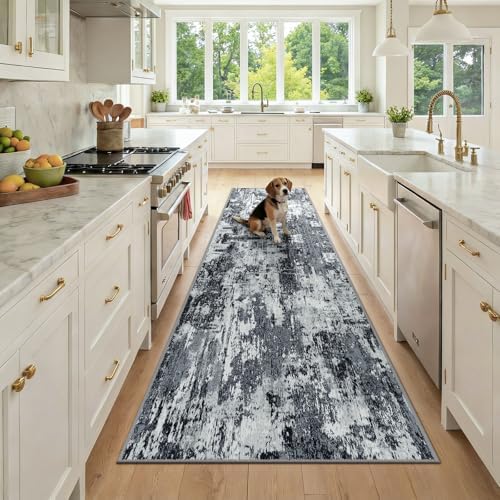 RELEANY Washable Runner 3'x9' Abstract Area Rug by RELEANY