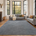 7x10 Large Pure Dark Grey Area Rug Non-Slip Washable by FinRe%CC%80cHome