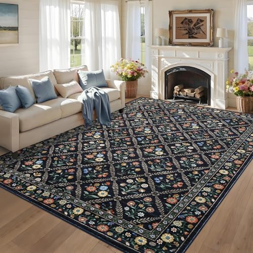 GarveeHome Floral 9x12 Area Rugs by GarveeHome