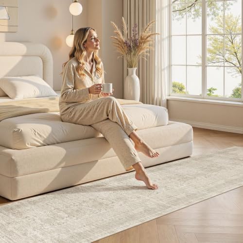 Nakagishi Neutral 2x8 Runner Rug Non Slip Carpet Washable - Image 7
