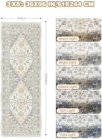 3x8 Runner Rug Non Slip Washable Rugs - Image 2