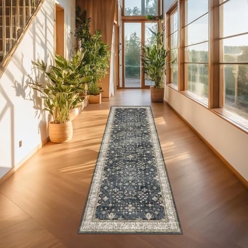 Dark Washable Long Runners for Hallways, Entryway Indoor Rug, Non Slip Rubber - Image 6