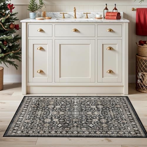 Grey Washable 2x3 Entry Rug, Small Rugs - Image 6