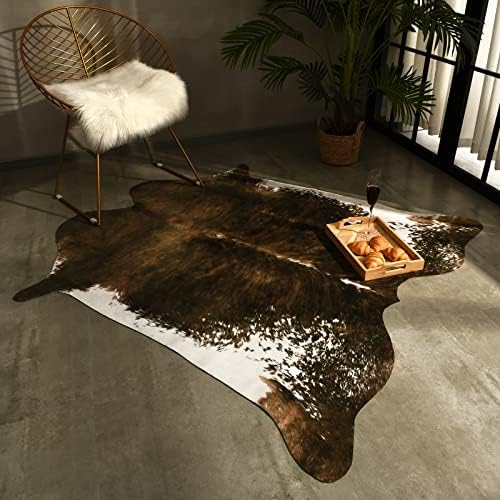 BENRON Faux Cowhide Rug, Cow Print Rug - Image 5