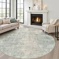 LOONGRUG Round Rug 7x7 Washable Neutral Modern Rug by LOONGRUG