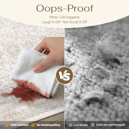 PureCozy 8x10 Beige Neutral Area Rug - Image 7