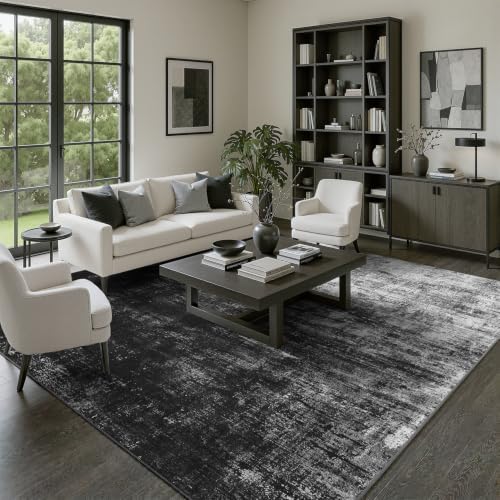 DCX Washable Abstract Area Rug 8x10, Non Slip Low Pile Rug - Image 2