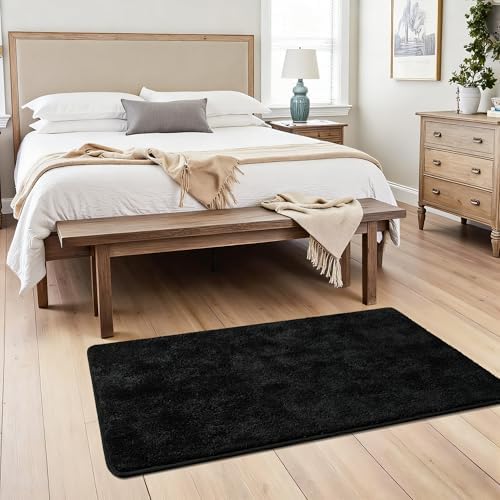 Chicrug Black 2x4 Small Washable Runner Rugs - Image 3