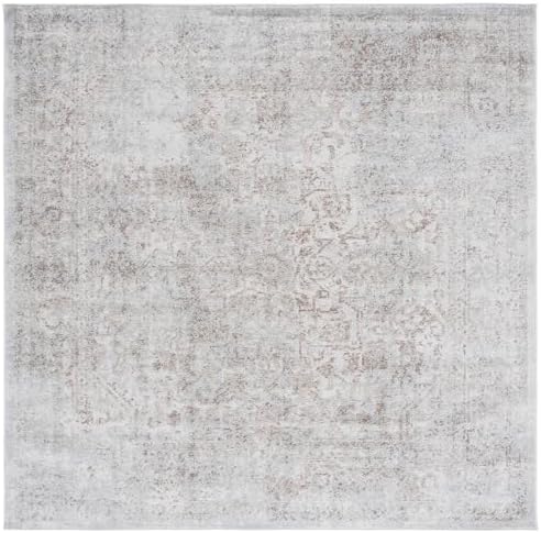 SAFAVIEH Evoke Square Rug 3', Ivory & Taupe EVK256E by Unknown