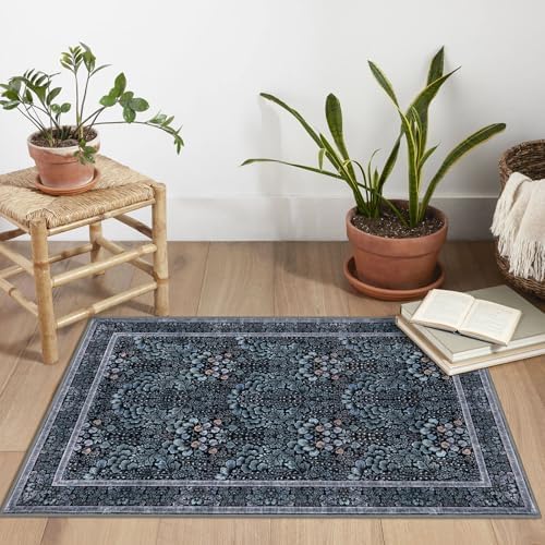 SIILOOM 2x3 Small Washable Area Rug Entryway Door Mat Indoor Kitchen Runner - Image 3