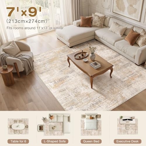 Nakagishi Neutral 7x9 Area Rugs - Image 5