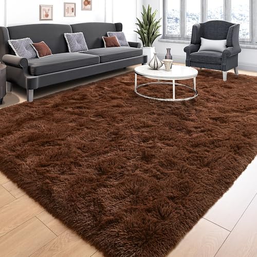Tepook 4x6 Brown Area Rugs for Living Room Bedroom by Tepook