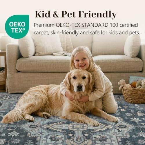 6x9 Ft Large Area Rugs for Living Room, Soft Non-Slip Machine Washable Rug - Image 5