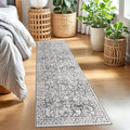 Washable Vintage 2x7 Runner Rug Non Slip Runners by SILOLOOM