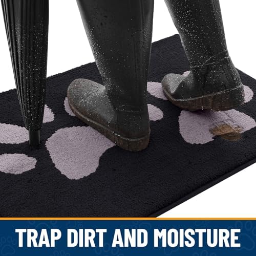 Smiry Dog Door Mat for Muddy Paws, Absorbs Moisture and Dirt, 47x24 Inches - Image 2