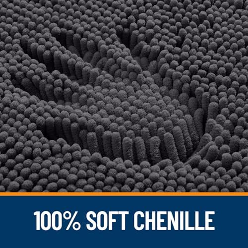 OLANLY Large Bathroom Rugs 59x35, Extra Soft Absorbent Chenille Bath Rugs - Image 3