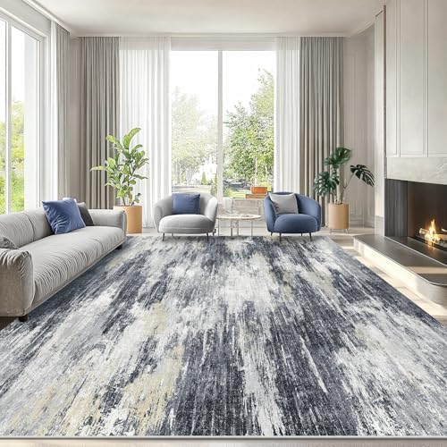 Amada Washable 9'x12' Abstract Area Rug by AMADAHOMEFURNISHING