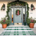 Christmas Plaid Outdoor Rug, Layering Rug by BOTTA