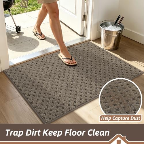 BEQHAUSE Dirt Trapper Door Mat Non-Slip Entryway Rugs - Image 4