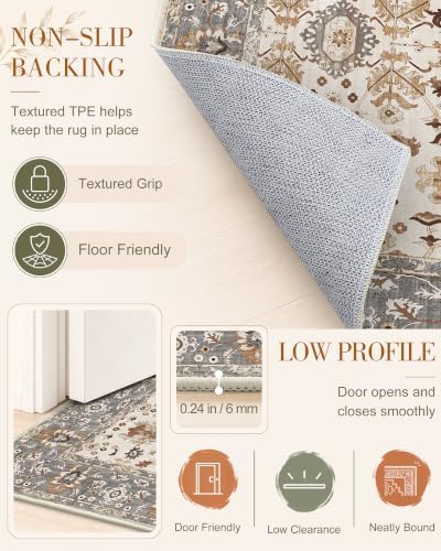 OLANLY 2x3 Washable Small Rug Non Slip Indoor Door Mat - Image 7