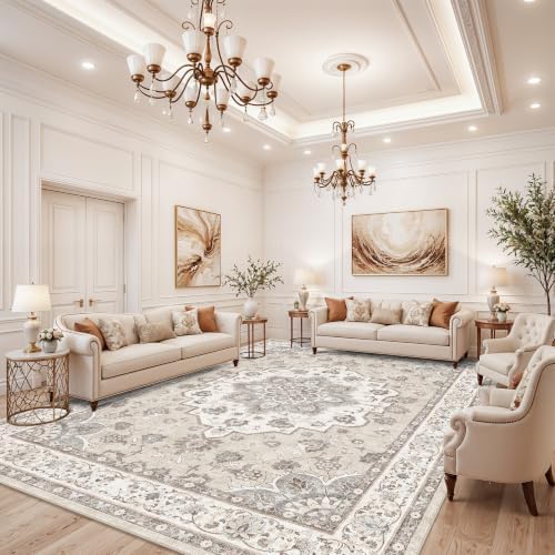Washable Large 12x14 Area Rug: Farmhouse Rugs by HYHAOYUNLAI