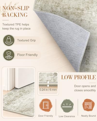 OLANLY 2x8 Washable Runner Rug, Soft Non Slip Carpet - Image 7