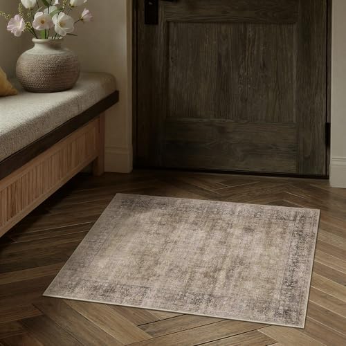 HUGEAR Taupe 2x3 Neutral Area Rugs by HUGEAR