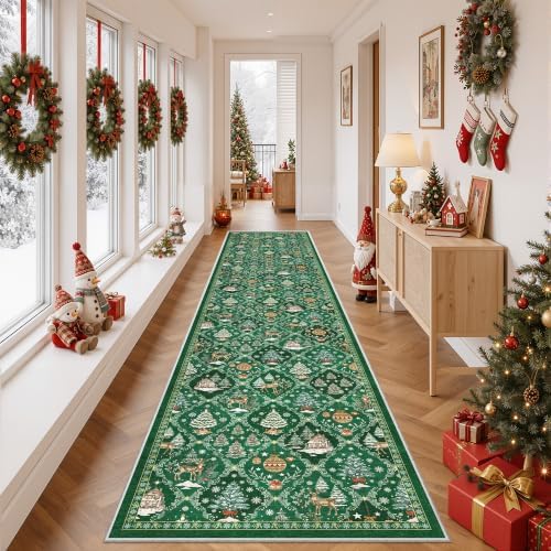 Madane Christmas Runner Rugs for Hallway 2x10 - Image 4