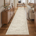 Soalmost Runner Rug 2x12 Washable Non-Slip Hallway Kitchen Runners Beige by Soalmost