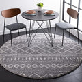 SAFAVIEH Arizona Shag Round Rug 8', Soft Plush Boho Grey & Ivory ASG741G by Unknown