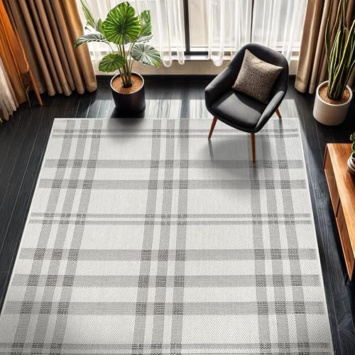 CAMILSON Easy Jute Rug 6x9, Indoor Outdoor Off-White Color Fiber Area Rugs - Image 5