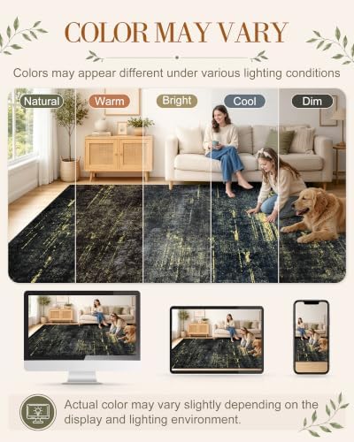 OLANLY 2x4 Washable Accent Rug Non Slip Carpet - Image 2