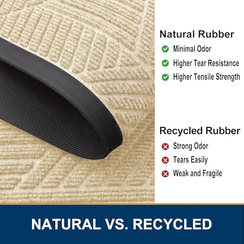 Smiry Half Circle Front Door Mat Outside Entrance, Rubber Doormat - Image 5
