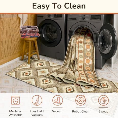 BESTSWEETIE Area Rug 9x12 Machine Washable Non-Slip Low Pile Print Pattern - Image 4
